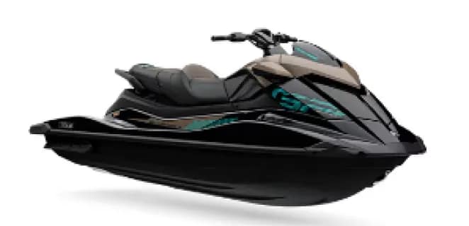 A imagem mostra, em fundo branco, o modelo preto do Yamaha GP SVHO.