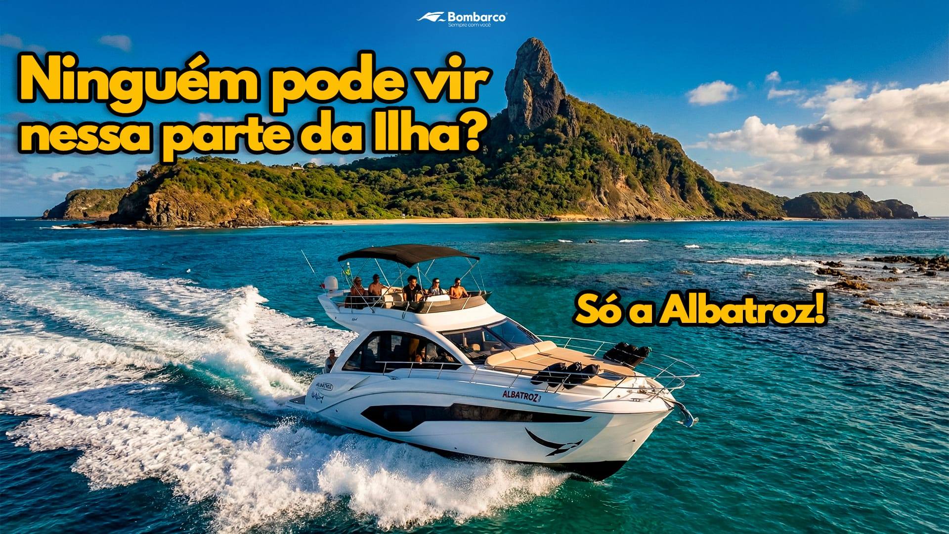 Lancha de luxo e pesca esportiva em Fernando de Noronha com a Albatroz