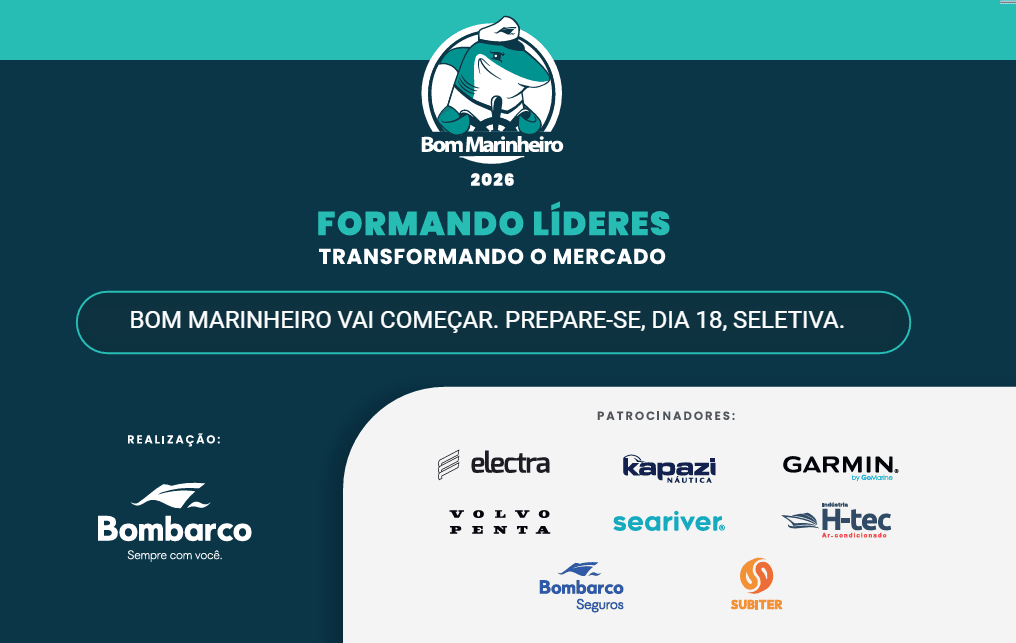 Contagem regressiva: seletiva do programa Bom Marinheiro acontece em 18 de março na Marina Capital