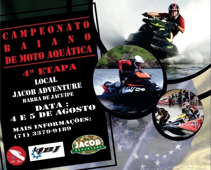 A Quarta Etapa do Campeonato Baiano de Moto Aquática acontece neste final de semana