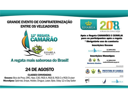 Regata do Camarão acontece no dia 24 de agosto de 2013 em Ilhabela