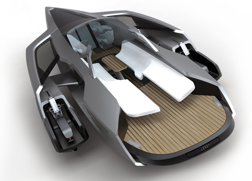 Audi lança nova lancha com jet skis acoplados