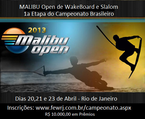 Competição de Esqui e Wakeboard acontece em abril, no Rio de Janeiro
