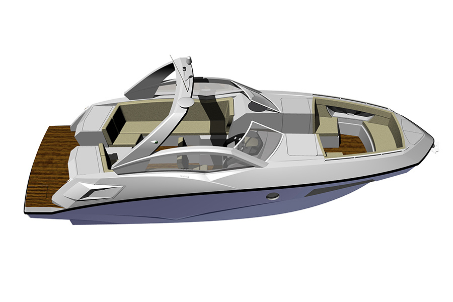 FS Yachts divulga imagens da nova lancha FS275 Wide