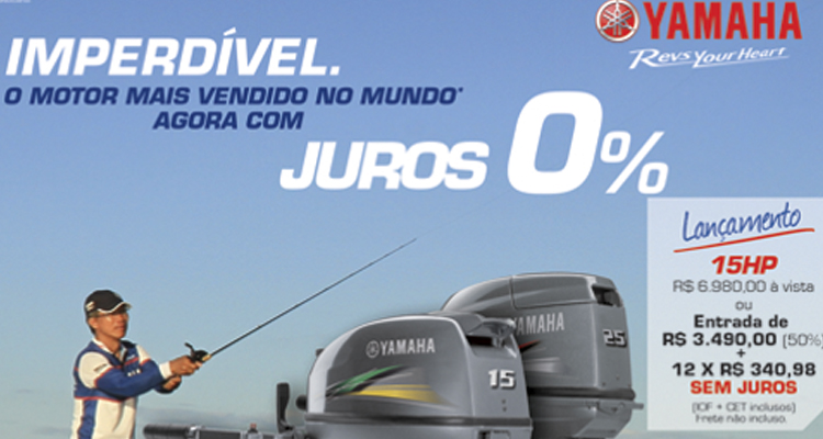 Motores de popa Yamaha Náutica em promoção