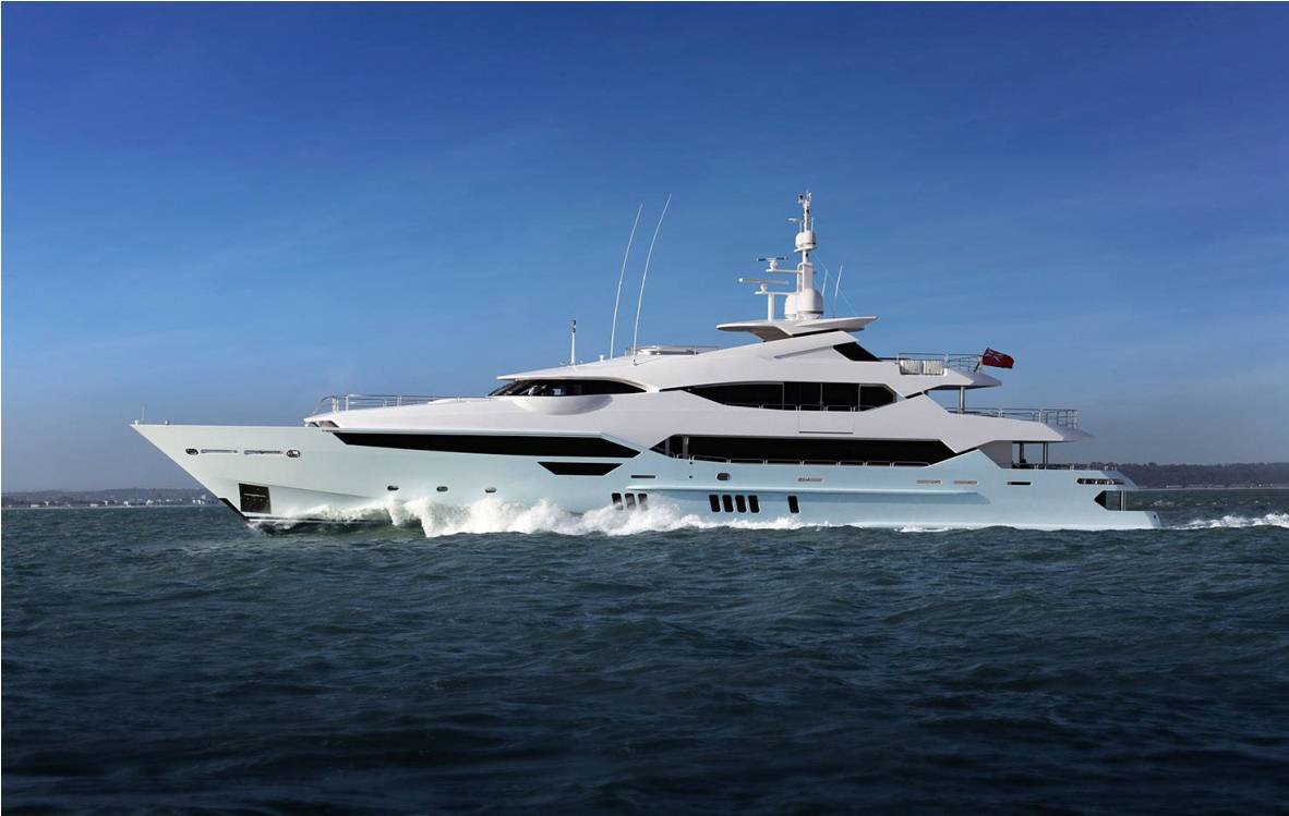 Sunseeker divulga primeiras imagens do iate Sunseeker 155 no mar